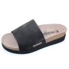 Women'S Mephisto Slides | Mephisto Women'S Hanik In Black Sandalbuck 6000