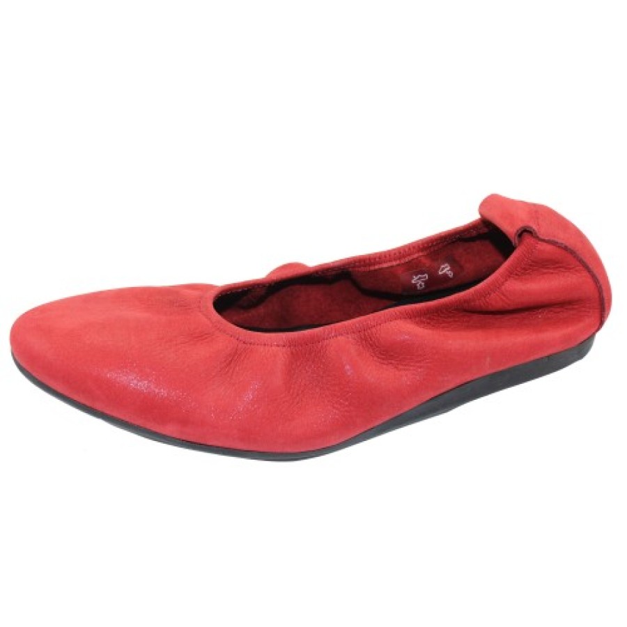 Women'S Arche Slip Ons | Arche Women'S Laius In Cherry/Noir Shan Pearlized Leather