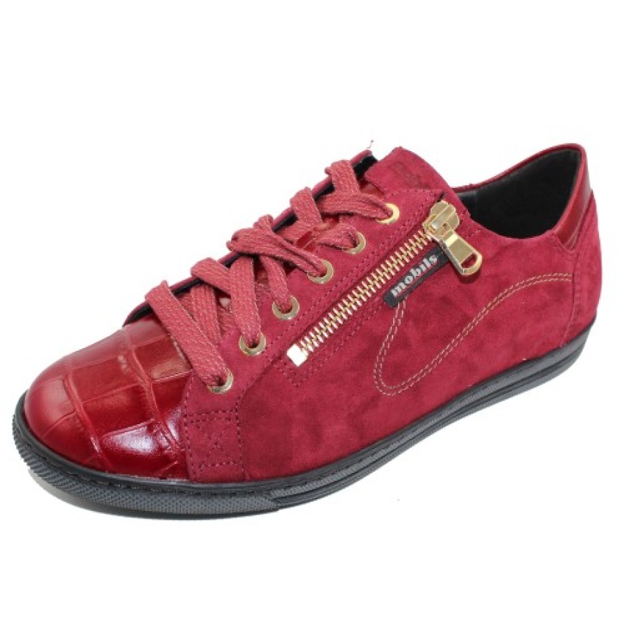 Women'S Mephisto Oxfords | Mephisto Women'S Hawai Mobils In Oxblood Gavial Leather/Nubuck 13988/12274