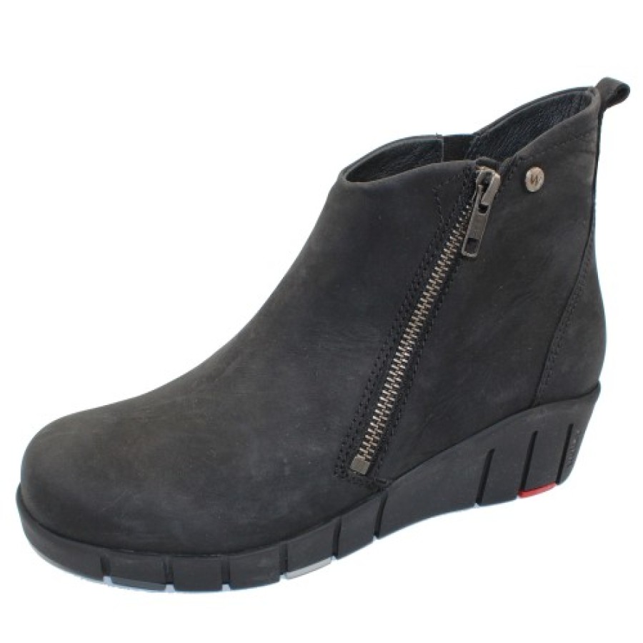 Women'S Wolky Boots & Booties | Wolky Women'S Phoenix Wr In Black Nubuck