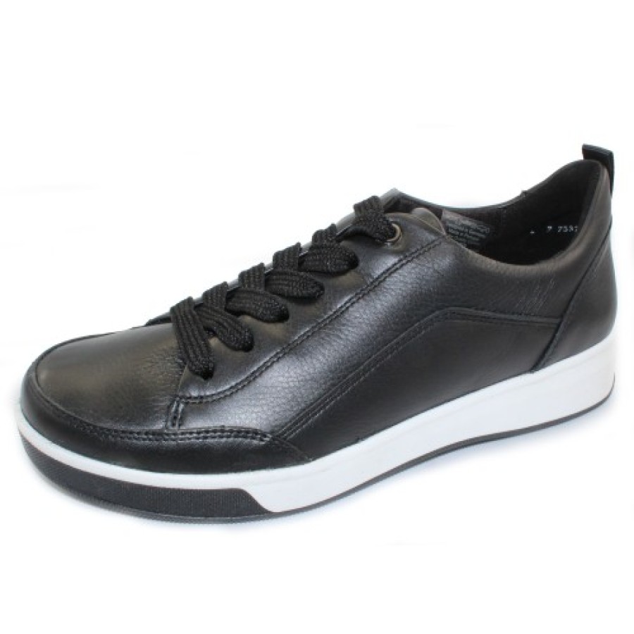 Women'S Ara Lace Up | Ara Women'S Redmond In Black Calf Leather