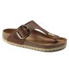 Women'S Birkenstock Footbed | Birkenstock Women'S Gizeh Big Buckle In Cognac Leather