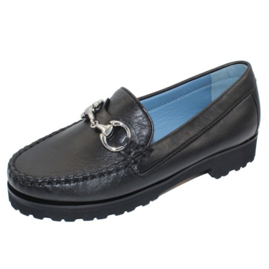 Women'S Robert Zur Slip Ons | Robert Zur Women'S Soho In Black Glove Leather