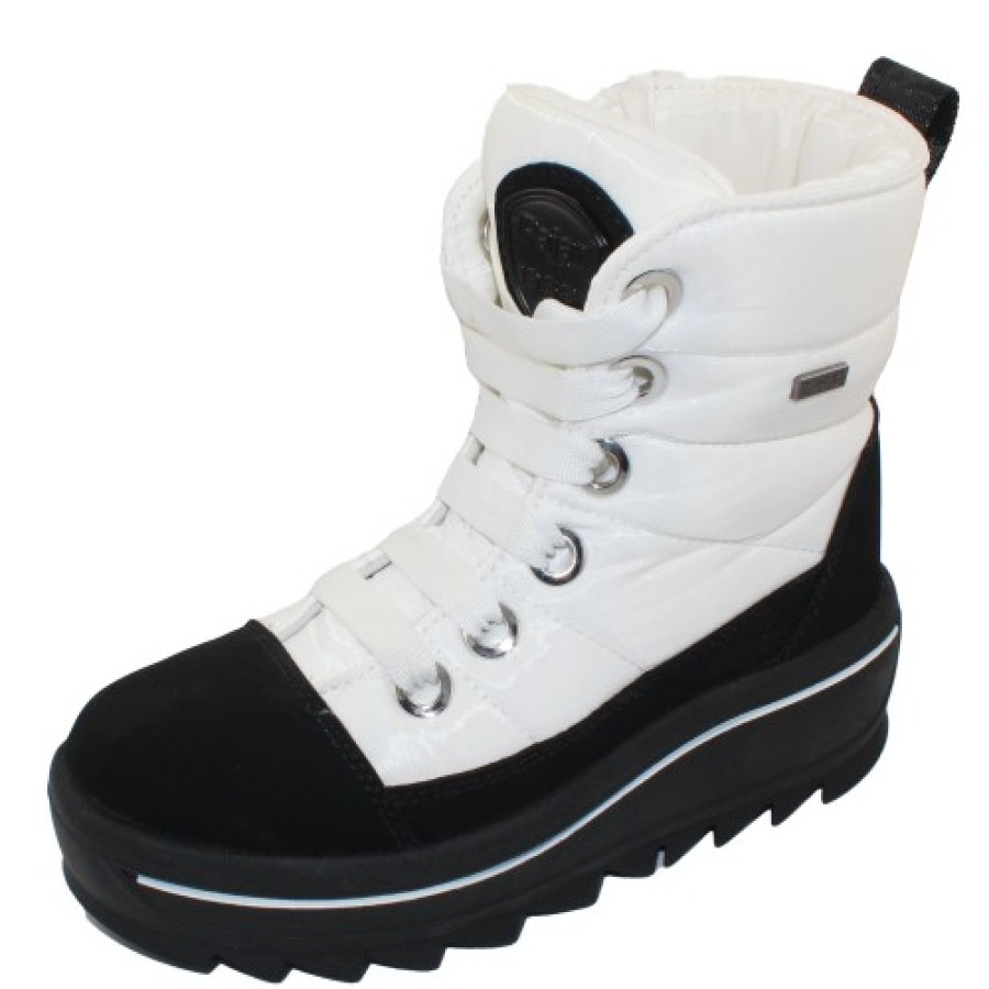 Women'S Pajar Waterproof | Pajar Women'S Tyra In White Iron Nylon/Black Suede