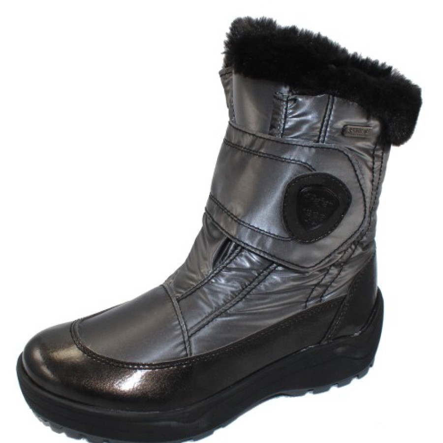 Women'S Pajar Boots & Booties | Pajar Women'S Moscou 3 In Anthracite Iron Nylon