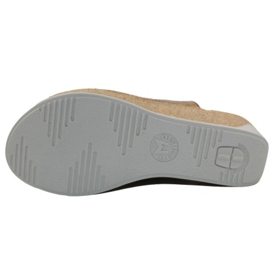 Women'S Mephisto Slides | Mephisto Women'S Giuletta In Light Taupe Velcalf Premium 12218