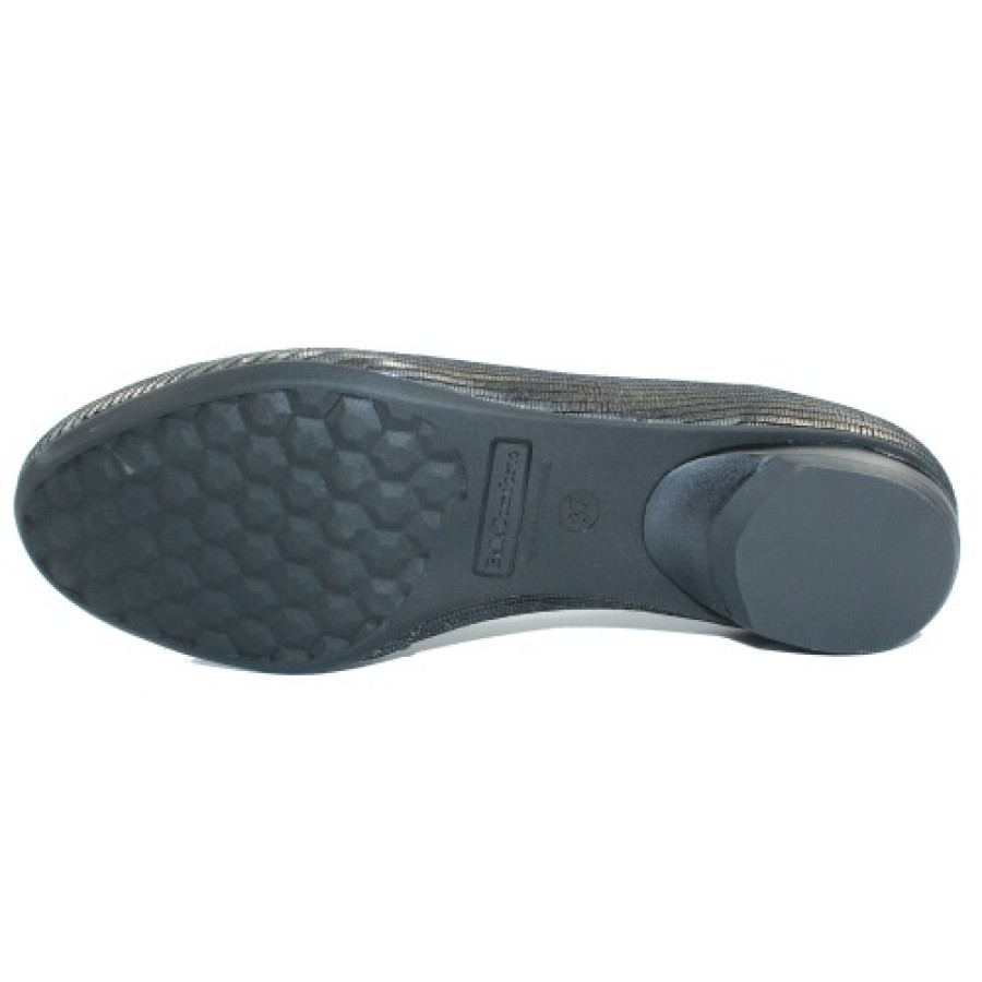 Women'S Bella Comforto Slip Ons | Bella Comforto Women'S Levia 20.03.03 In Pewter Grana Leather