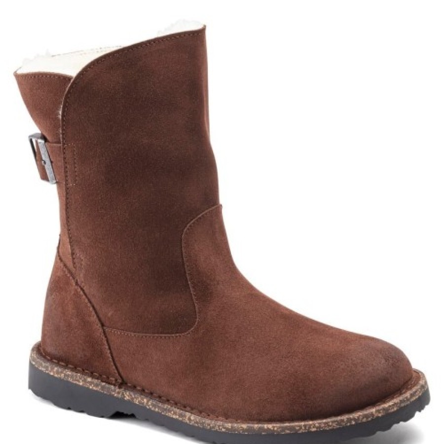 Women'S Birkenstock Boots & Booties | Birkenstock Women'S Uppsala Shearling In Espresso Suede