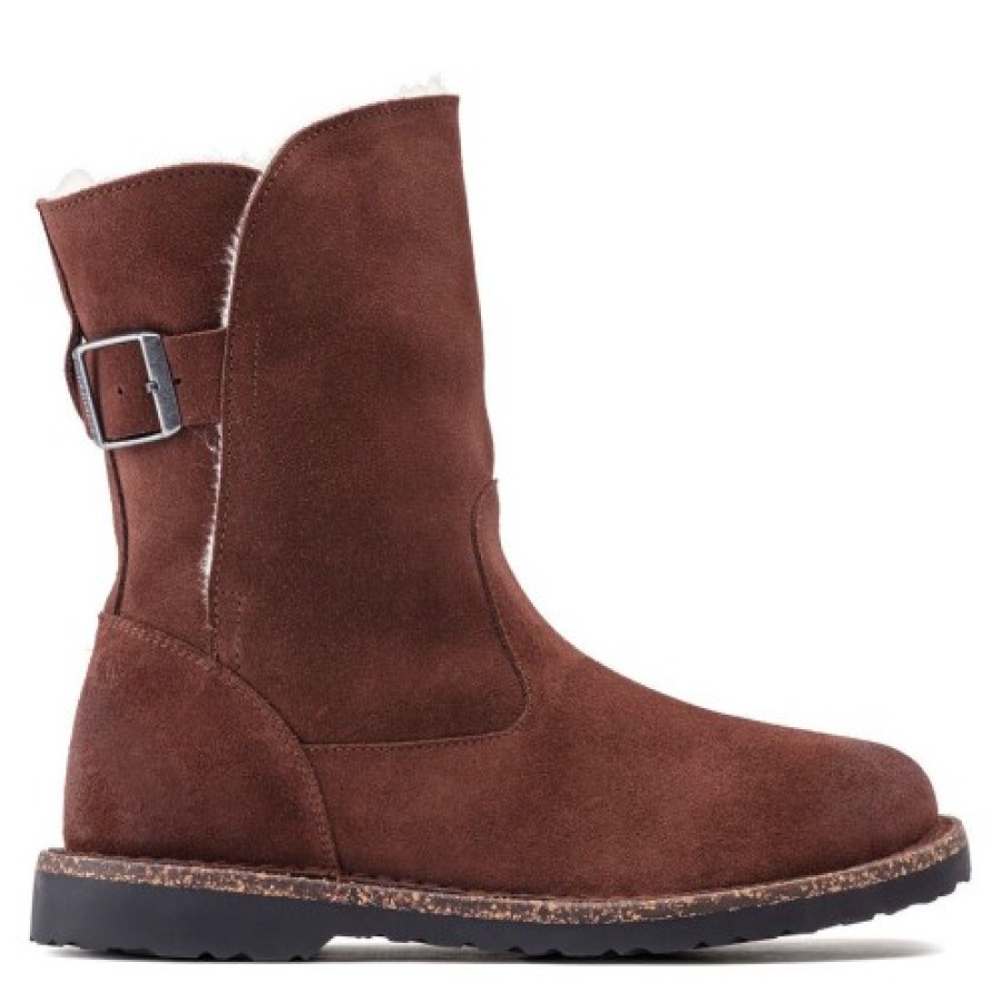 Women'S Birkenstock Boots & Booties | Birkenstock Women'S Uppsala Shearling In Espresso Suede