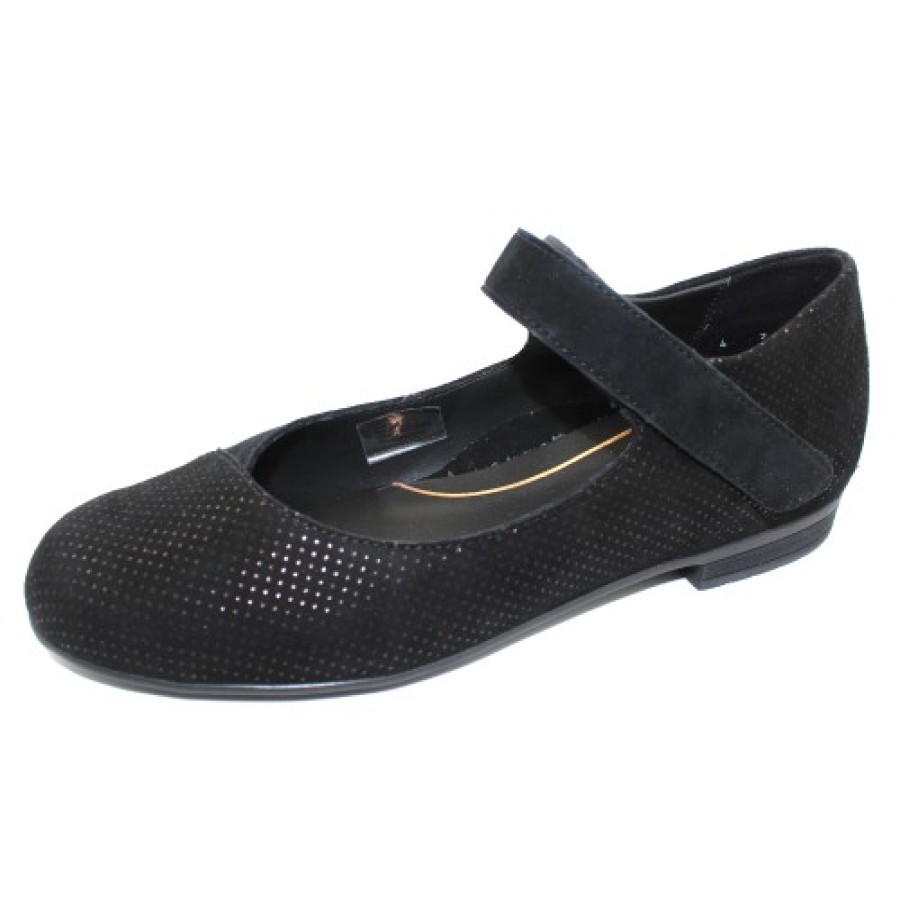 Women'S Ara Flats | Ara Women'S Sienna In Black Puntakid/Suede