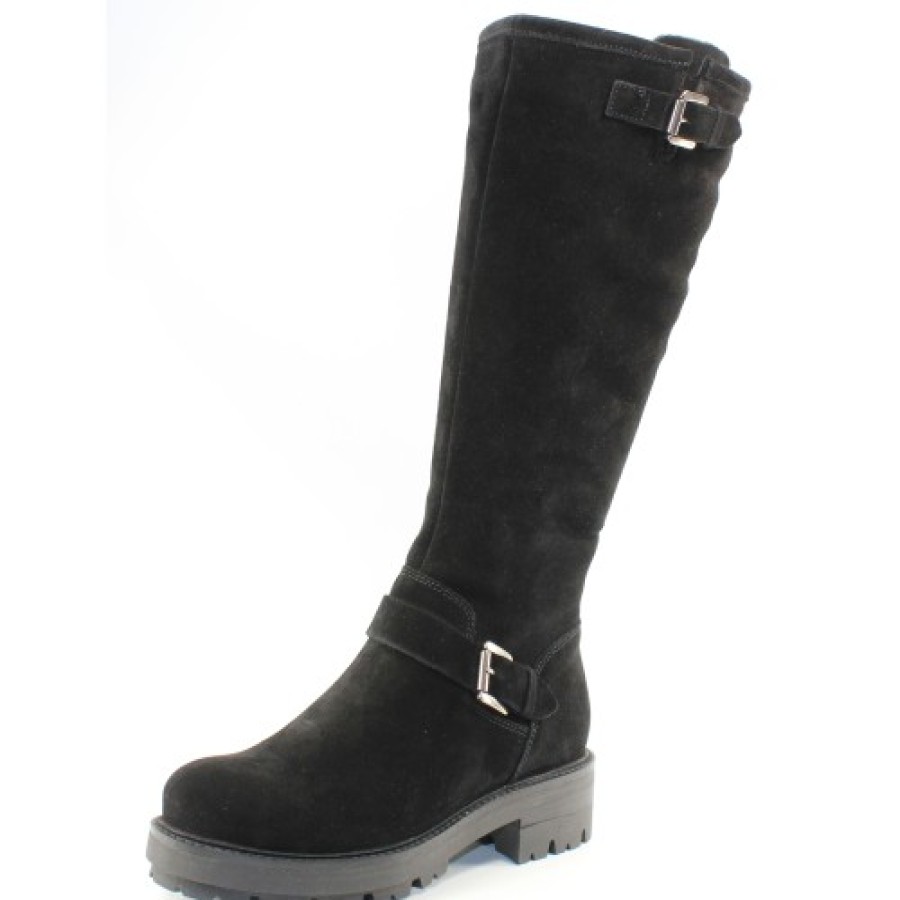 Women'S La Canadienne Zippers | La Canadienne Women'S Carson In Black Waterproof Suede