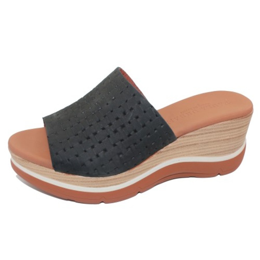 Women'S Paula Urban Wedges | Paula Urban Women'S 3-481 In Black Nubuck